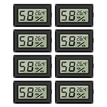 EEEKit 8 Pack Digital Thermometer Hygrometer, Indoor Temperature Humidity Sensor Monitor for Greenhouse Office, Celsius