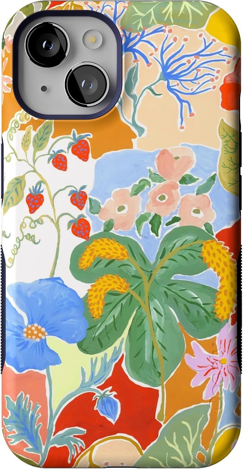 Casely iPhone 14 Case | Pastel Garden | Sunday Best | Compatible with MagSafe | Bold Protective Design