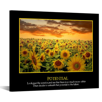 KREATIVE ARTS Motivational Wall Art Canvas Print Office Decor Inspiring Framed Prints Giclee Gallery Inspirational Entrepreneur Quotes for Meeting Room Decoration Classroom Drom (Potential)