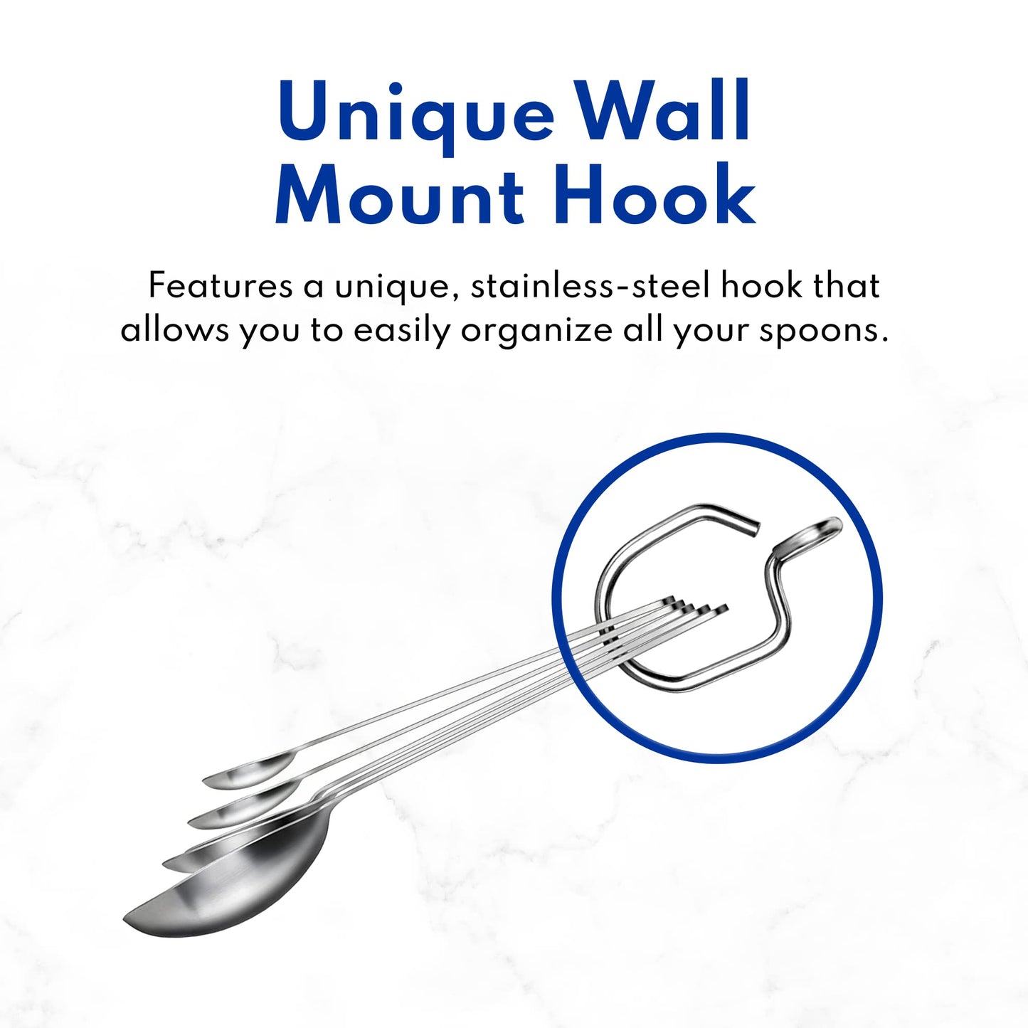 New Star Foodservice 18/8 Stainless Steel Measuring Spoons Set of 5, Silver