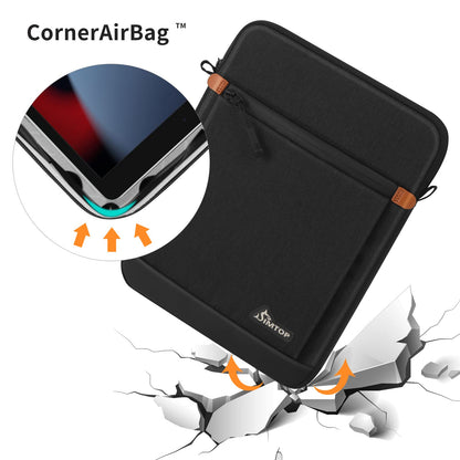 SIMTOP Tablet Sleeve Bag 11 inch, Ipad Air(2018-2023),ipad carrying case with Shoulder Strap, ipad accessories Briefcase messenger bags Waterproof ipad pro 11 inch case (Black)