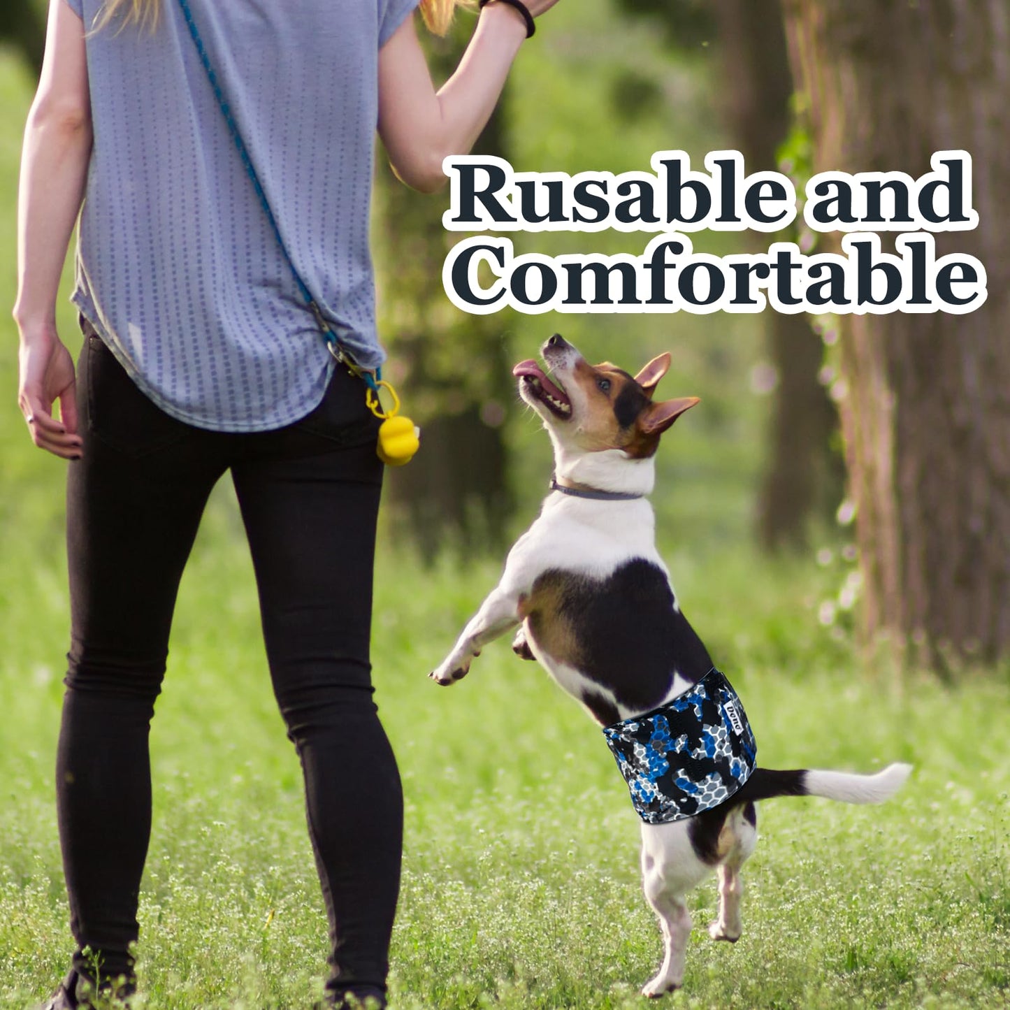Dono Washable Male Dog Nappies, Super Absorbing Male Dog Belly Band Pack of 3, Sanitary Pants Dog Wraps for Small Medium Large Dogs XL(Army,XL)