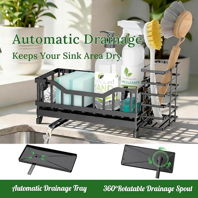 Sponge Holder for Kitchen Sink, Kitchen Sink Caddy