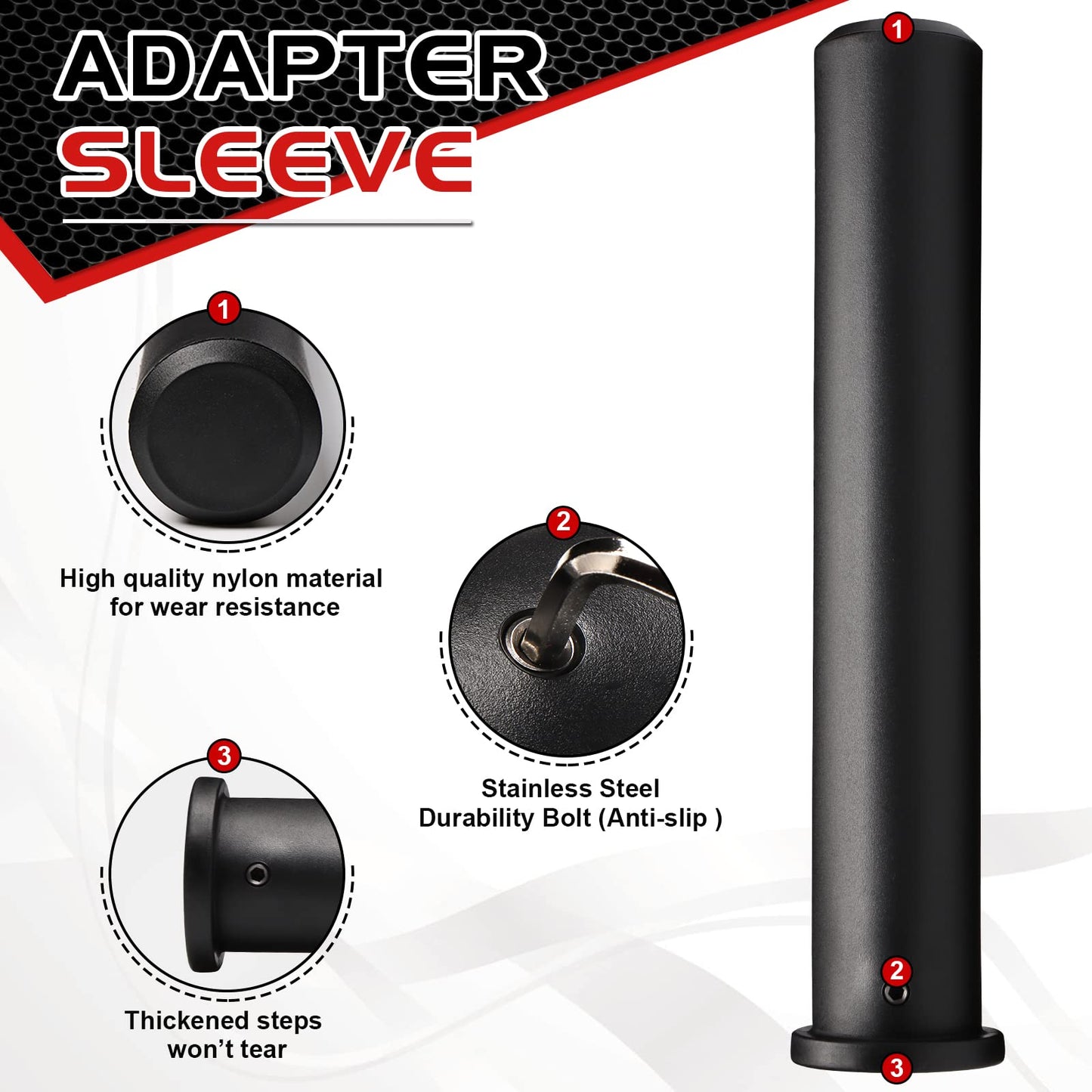 LIIIIIIKES Olympic Adapter Sleeve - Converts 1" Standard Weight Plate Posts to 2" Olympic Weight Plate Posts (Pair) (11 inch)