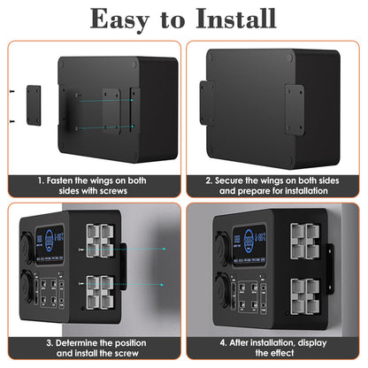 DC12V Mini Power Box, All in one Solution USB Charger with 4 Anderson Ports, 6 USB Ports and 2x12V Sockets Portable Power Distribution for Camper Van Motorhome