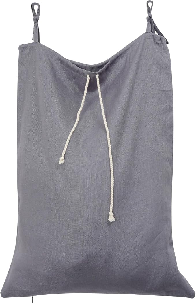 Linen Hanging Laundry Bag, Over The Door Laundry Hamper