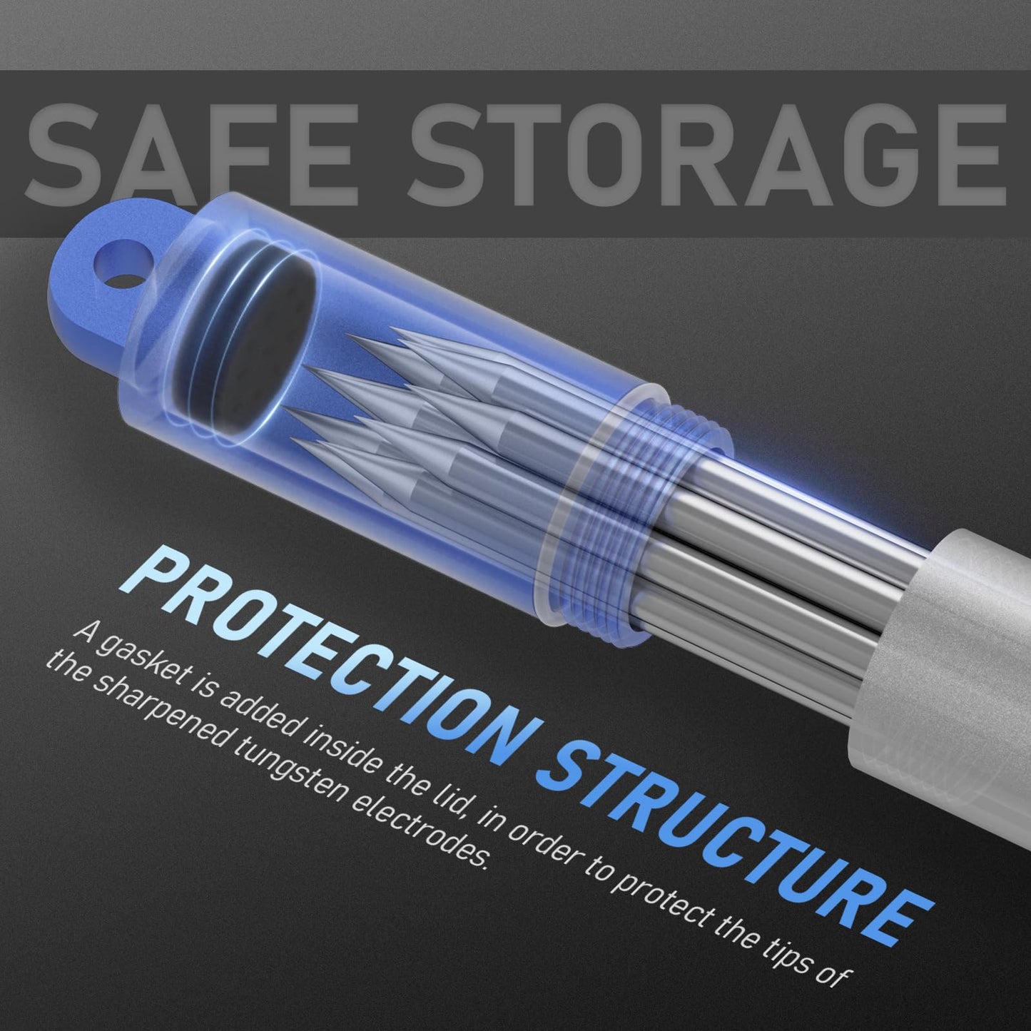 YESWELDER TIG Tungsten Electrode Blue Storage Tube for WL20 Welding Tungsten Rod