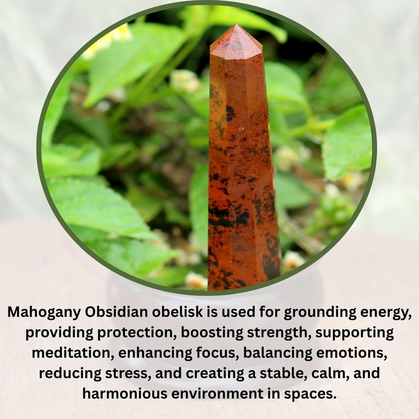 Jet Natural Mahogany Obsidian Crystal Obelisk – 3-3.5 Inch Polished Tower for Grounding, Protection & Healing Energy – Spiritual Decor for Meditation, Chakra Balancing & Crystal Grids