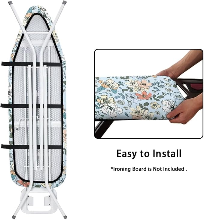 Dense Flower Ironing Board Cover and Pad Cover