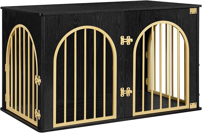 Hzuaneri 39.4" Wooden Dog Crate Furniture, Indoor Dog Kennel Dogs Cage