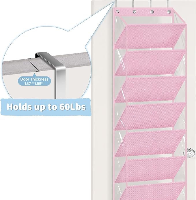 AOODA 10 Tier Clear Over the Door Shoe Organizer Storage, Deep Pockets Large