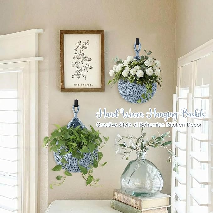 Honeydak Boho Decor Hanging Wall Baskets