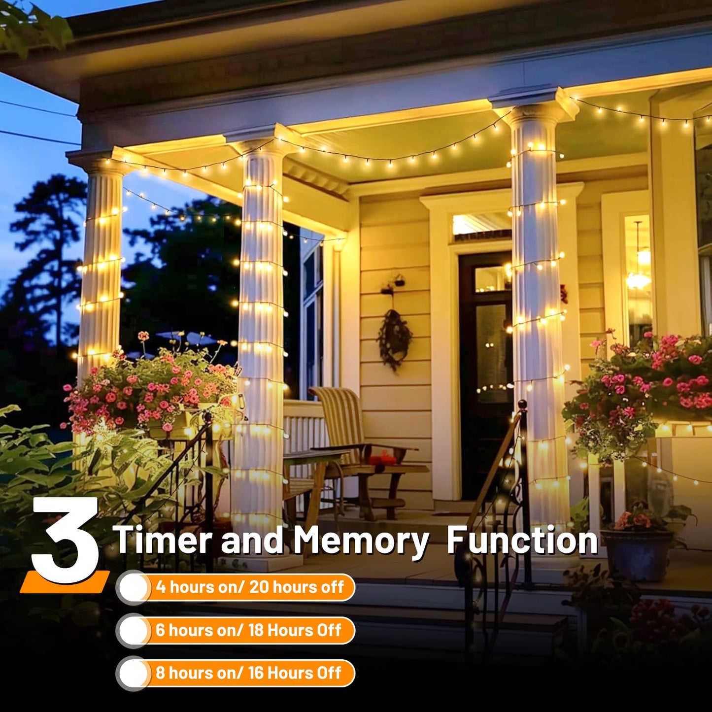 Domolli Christmas Lights 500LED 164 FT, Waterproof Christmas Tree Lights with 8 Modes, Remote Control 3 Timers & Memory Function Xmas Decorations for House and Holiday (Warm White)