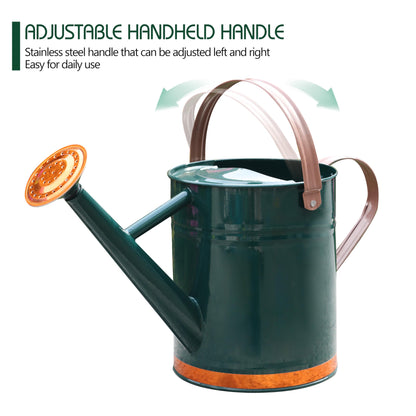 SunnyTong Metal Watering Can for Outdoor and Indoor Plants, Watering Can Decor, 1 Gallon (1 Gallon Green2)