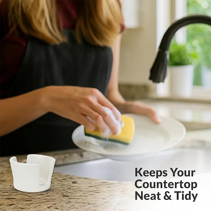 Elevated Lifestyle Ceramic Sponge Holder – Sink Caddy Organizer, Decorative