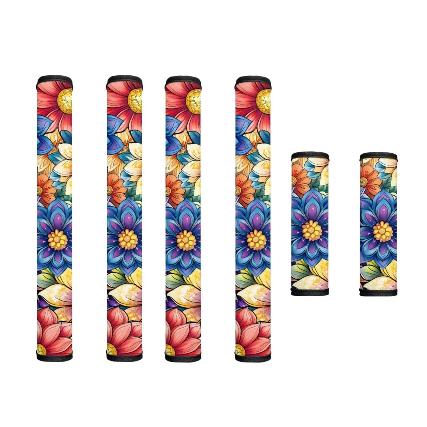 Hwzdsyxl Boho Mandala Flower Print Refrigerator Door Handle Covers Protective Handles Gloves 6 Pieces Universal Kitchen Appliance Handles Decor Keep Off Fingerprints Oil Stains Food Spot