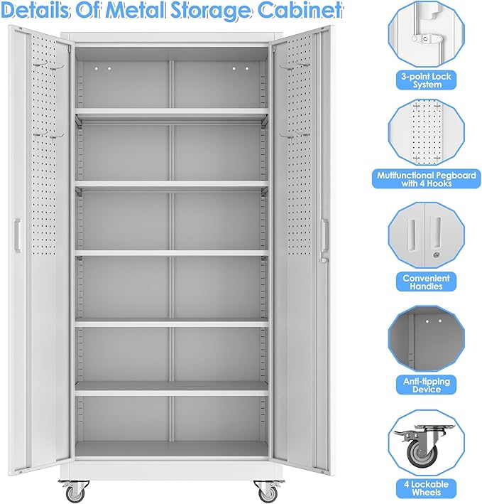 SUXXAN Metal Garage Storage Cabinet