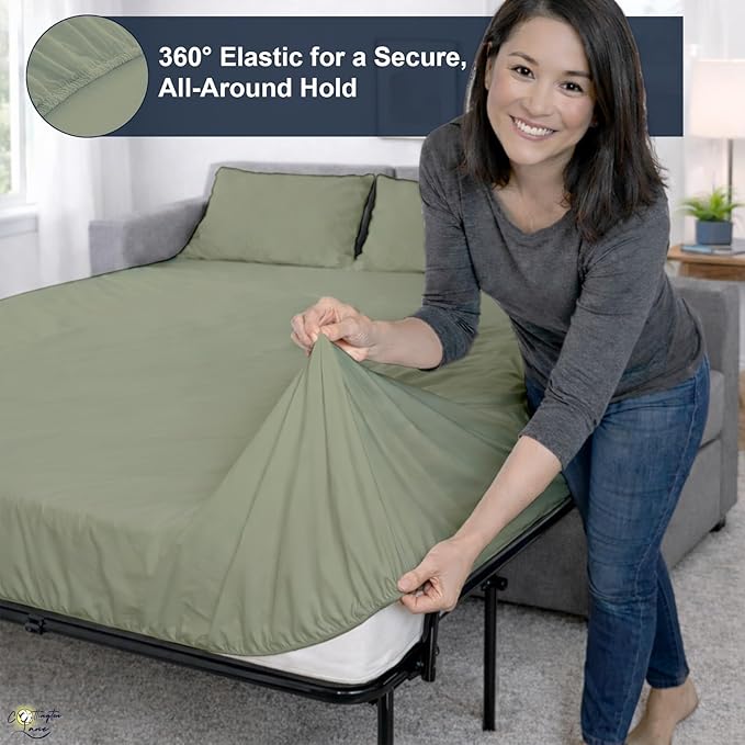 Cottington Lane Sleeper Sofa Sheets Queen Size, 4 Piece Premium Quality 100%