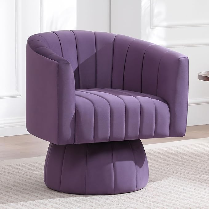 Swivel Accent Barrel Chair Set of 2, Cute Comfy Small Round 360° Arm Chair
