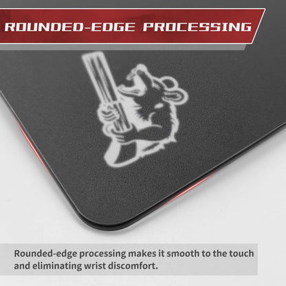 SIROOLAC Glass Gaming Mouse Pad 400mm x 500mm FPS Game Special Tempered Glass Durable 3mm Thickness Accurately and Quickly Shoot Opponents (400mm x 500mm, Black)