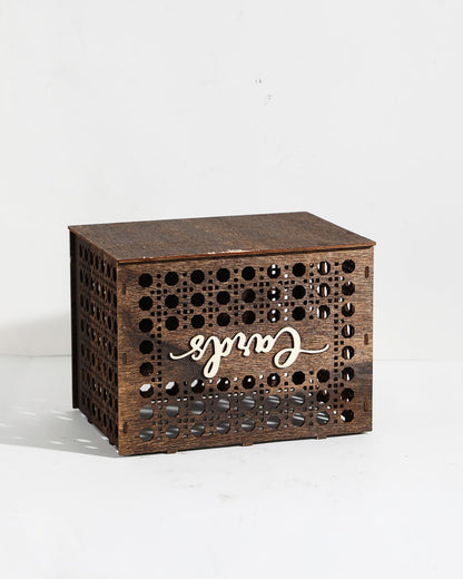Xhqsulsclac Wedding Card Box with Lid, Wood Gift Card Box for Wedding Reception, Rustic Envelope Money Box for Wedding Party Birthday Bridal Shower Baby Shower Graduation Decorations (12x9x8.8 in)