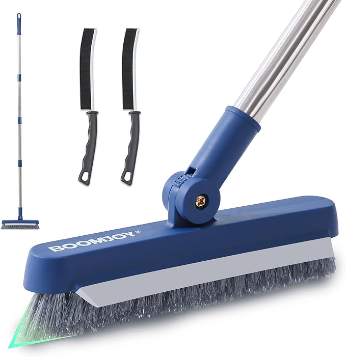 BOOMJOY Grout Brush with Long Handle, Grout Cleaner Brush