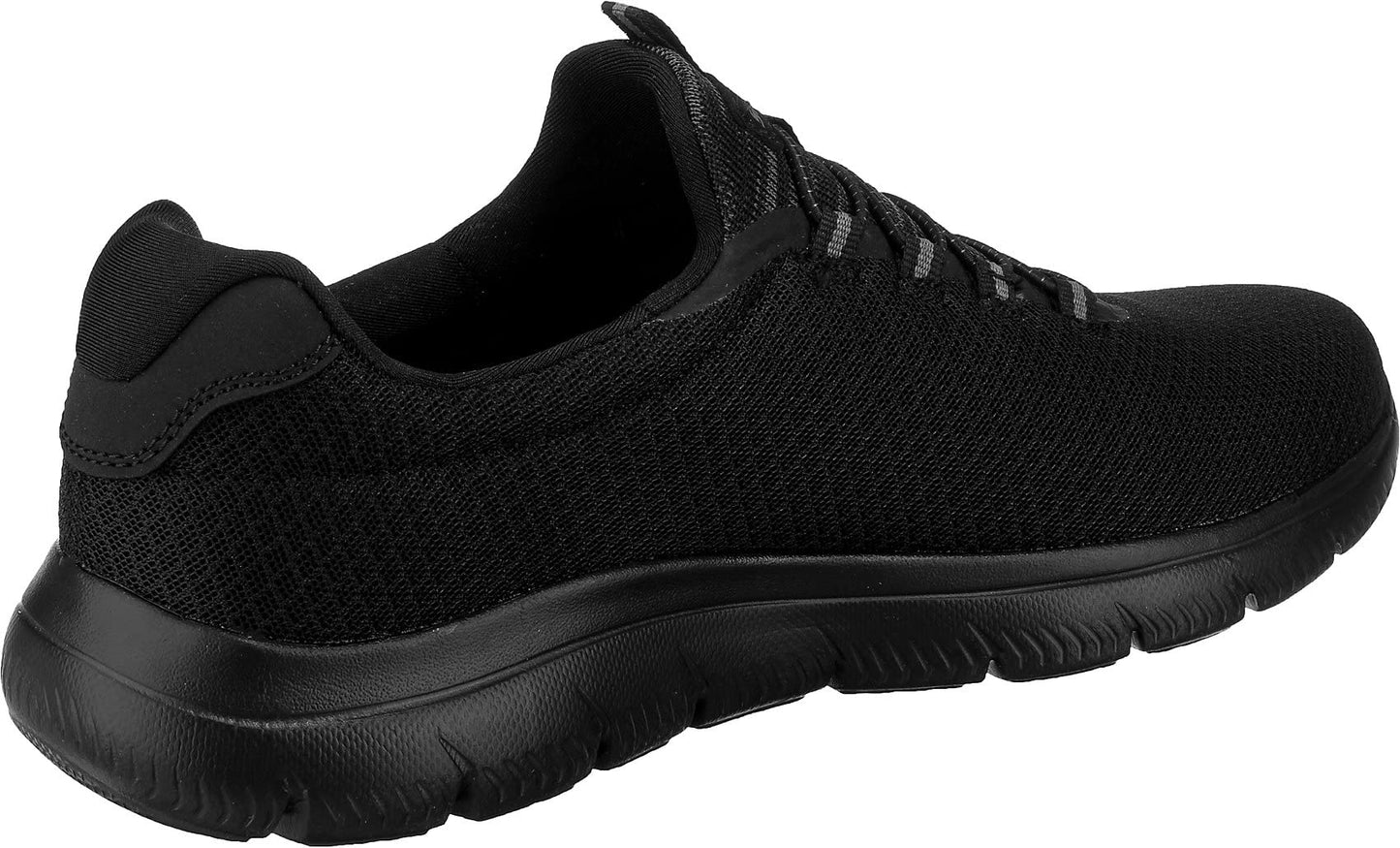 Skechers Men's Summits Trainers, Black Mesh Charcoal Trim, 12 UK