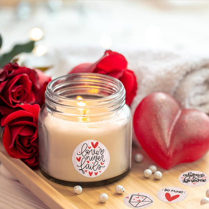 RUSPEPA 270 Pcs Valentine's Day Stickers, 1.5 Inch Round Love Labels with Cute Animals, Unicorns, Dinosaurs & Romantic Quotes, 5 Sets Adhesive Stickers for Gifts, Scrapbooking, Cards, Party Favors