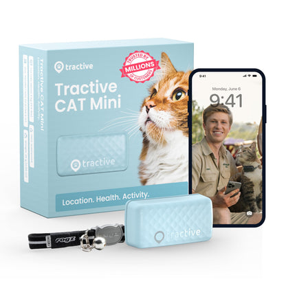 Tractive Mini GPS Cat Tracker | Market Leader | Real-Time Location Tracking | Location History | Monitor Activity | Collar Included