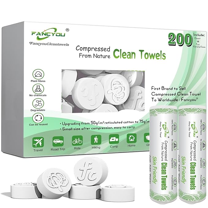 Compressed Towel Tablets 200 Count, Thicken Disposable Face Towel