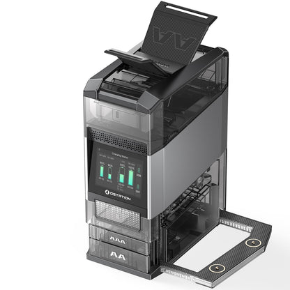 Ostation 2 Pro AA AAA Rechargeable Battery Charger Charging Station, 3 in 1 Smart Polarity-Free Charger Organizer with Touchscreen for NiMH & Lithium, Auto Sort, Stores 24 Batteries (Charger Only)