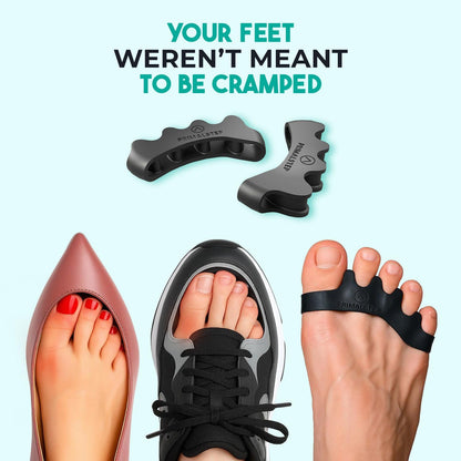 PrimalStep Toe Separators, Spreaders, Spacers, Straightener to Correct Toes for Men and Women, Bunion Corrector, Foot Pain, Plantar Fasciitis, Over 50% Thicker, XL