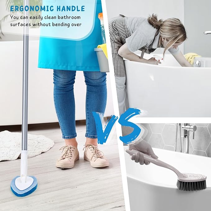 Shower Scrubber, Bathroom Tub and Tile Cleaner Brush