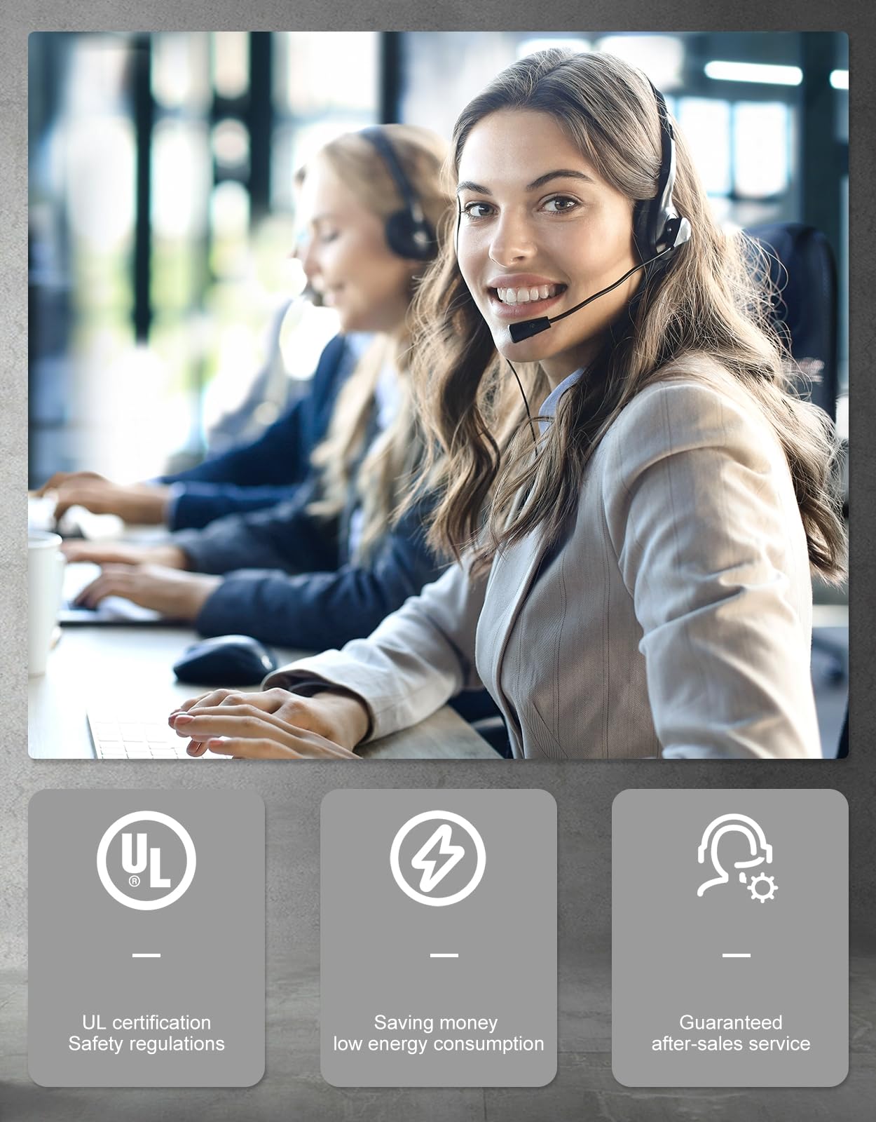 iLiving 24" BLDC Air Circulator High Velocity Floor Fan, 115V, 265W, Grey (ILG8M24-70EC)