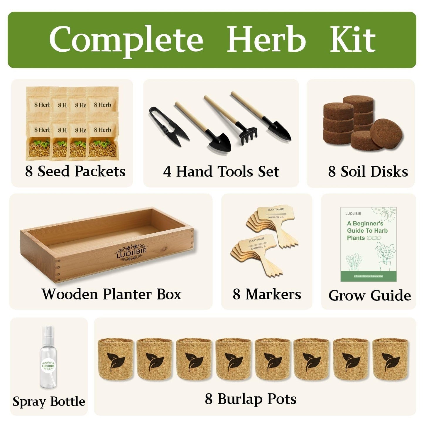 Indoor Herb Garden Start Kit - Unique Gifts for Women, Mothers Day Gifts, Easy House Plant- Birthday for Women,House Warming Gift New Home- Fresh Herb Garden DIY Crafts for Adults