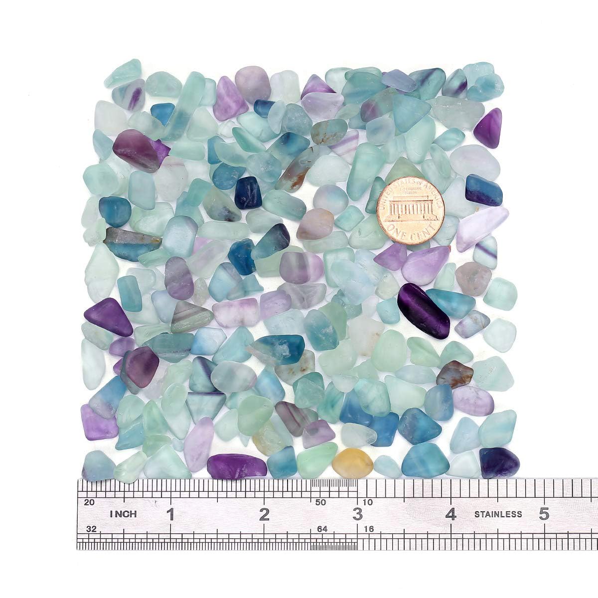 WAYBER Decorative Crystal Pebbles, 1 Lb/460g (Fill 0.9 Cup) Natural Quartz Stones Aquarium Gravel Sea Glass Rock Sand for Fish Turtle Tank/Air Plants Decoration