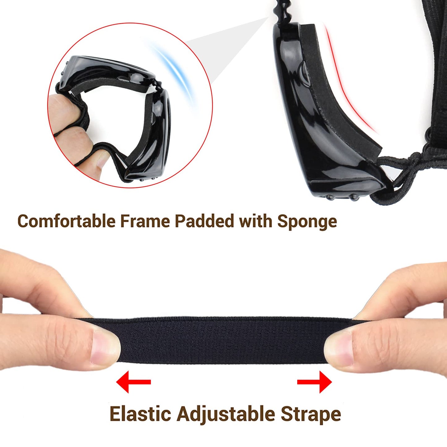 Namsan Dog Glasses, Anti-UV Protective Sunglasses for Small Dogs, Clear