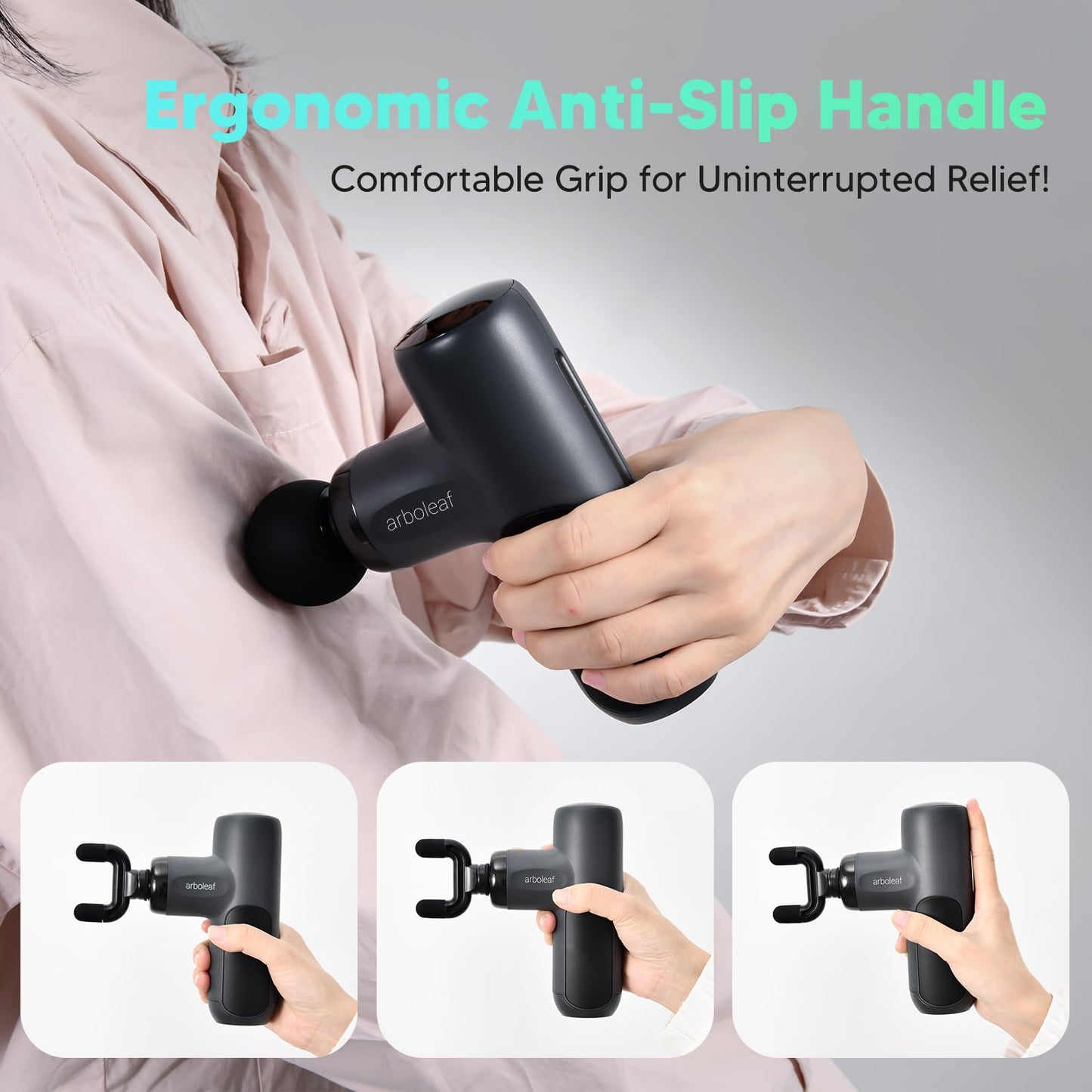arboleaf Mini Massage Gun Deep Tissue, Percussion Muscle Massager for Back Pain Relief, FSA and HSA Eligible, Small Massage Gun Travel, Quiet Massager, Gift for Dad