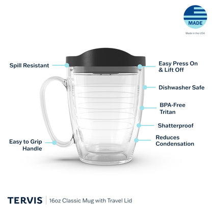 Tervis Peanuts Christmas Collage Made in USA Double Walled Insulated Tumbler Travel Cup Keeps Drinks Cold & Hot, 16oz Mug, Classic