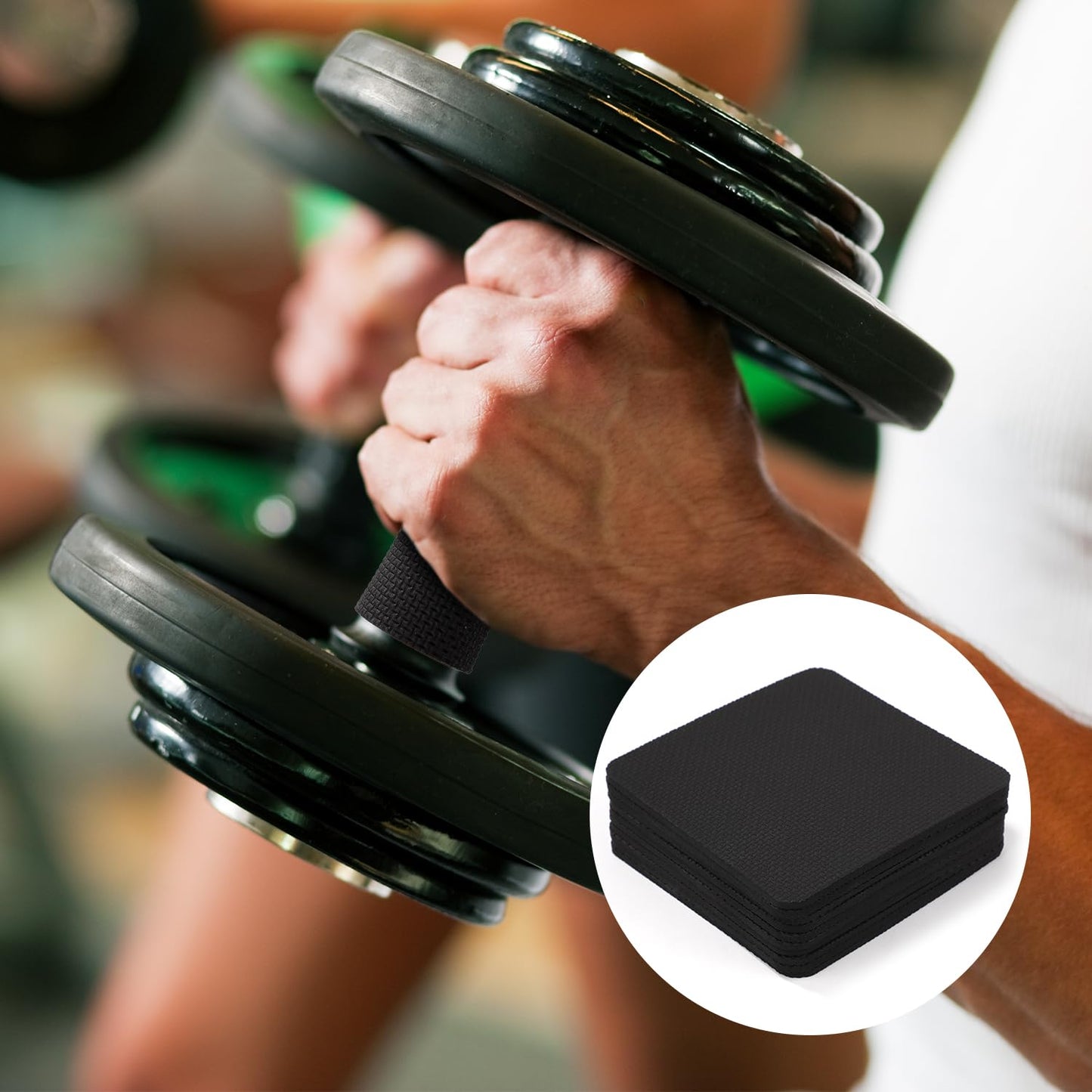 PEUTIER 10pcs Grip Pads for Weight Lifting, Double-Sided Anti-Slip Gym Lifting Grips Weight Training Hand Grips Workout Pads Grip Power for Weightlifting Men Women, No Sweaty