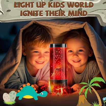 Volcano Lamp Science Kit, STEM Volcano Eruption Educational Kids Night Light USB/Battery Power, Christmas Gifts for Kids Adults,Leak-Proof Relaxing Sensory Light for Home Bedroom Decor (Gift Ready)