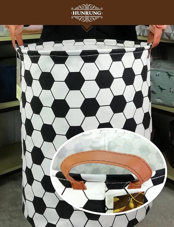 HUNRUNG Laundry Hamper, Large Canvas Fabric Lightweight Storage Basket Toy