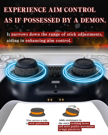 OniAim Precision Rings Gray Demon AIM Assist Motion Control Accessories for PS5, PS4, Xbox Series, PC Gamepads, Switch Pro Controller & Scuf Controller (Spring)