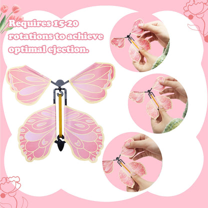 Timisea Flying Butterfly Surprise Explosion Gift Box,Butterfly Explosion Gift Box,Surprise Box,Contains Four Flying Butterflies,Suitable for Mother's Day, Birthday