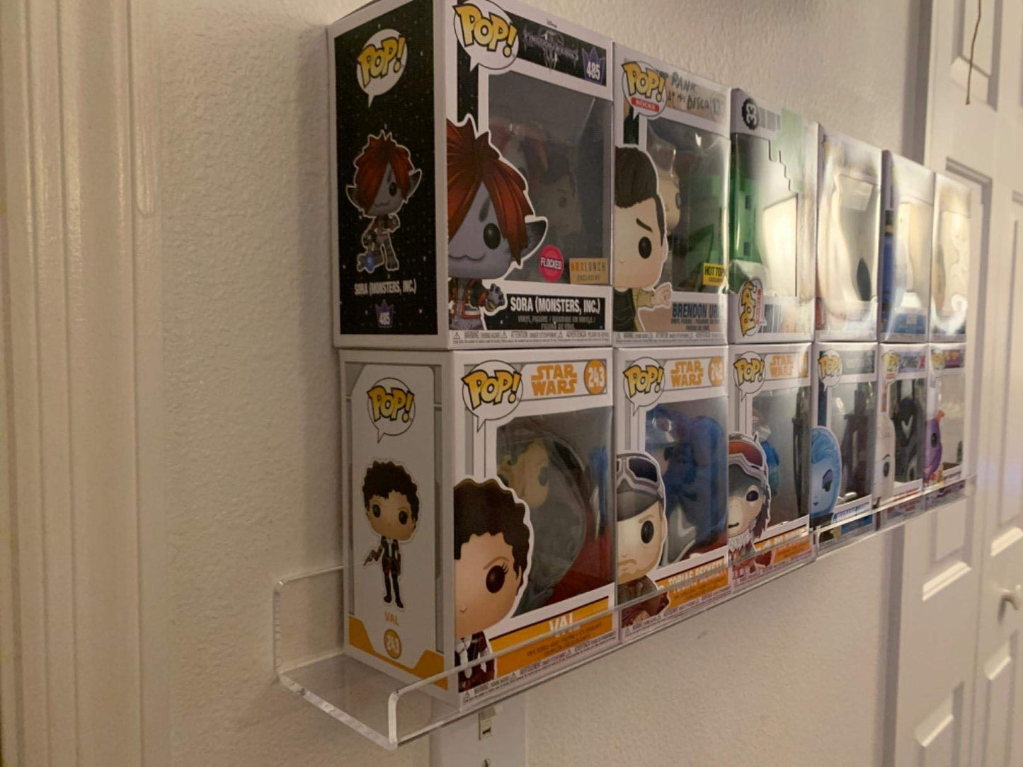 15 Inch Clear Acrylic Shelves for Wall,4 Pcak Wall Mounted Floating Shelves for Bathroom,Bedroom,Renter Friendly,Kids Room,Invisible Display Shelf for Lego,Funko Pop,Collectibles,Perfume,Bookshelf