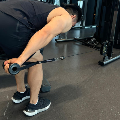 Adjustable Resistance Band Handles – Heavy Duty Workout Grips with Non-Slip Rubber Handles & Flexible Nylon Loop Straps – Compatible with Home Gym, Pulley Systems & Resistance Bands