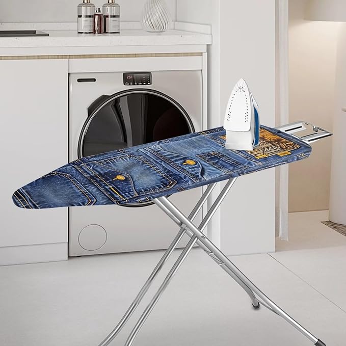 Jeans Pattern Ironing Board Cover Resist Scorching Extra Wide Ironing Board