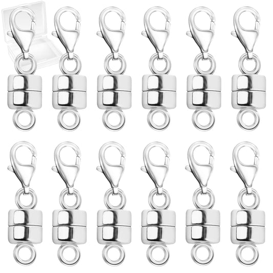 MKCYD Magnetic Necklace Clasp with Lobster Clasp,14K Gold and Silver Magnetic Jewelry Clasps for Necklace Extender Bracelet Closures