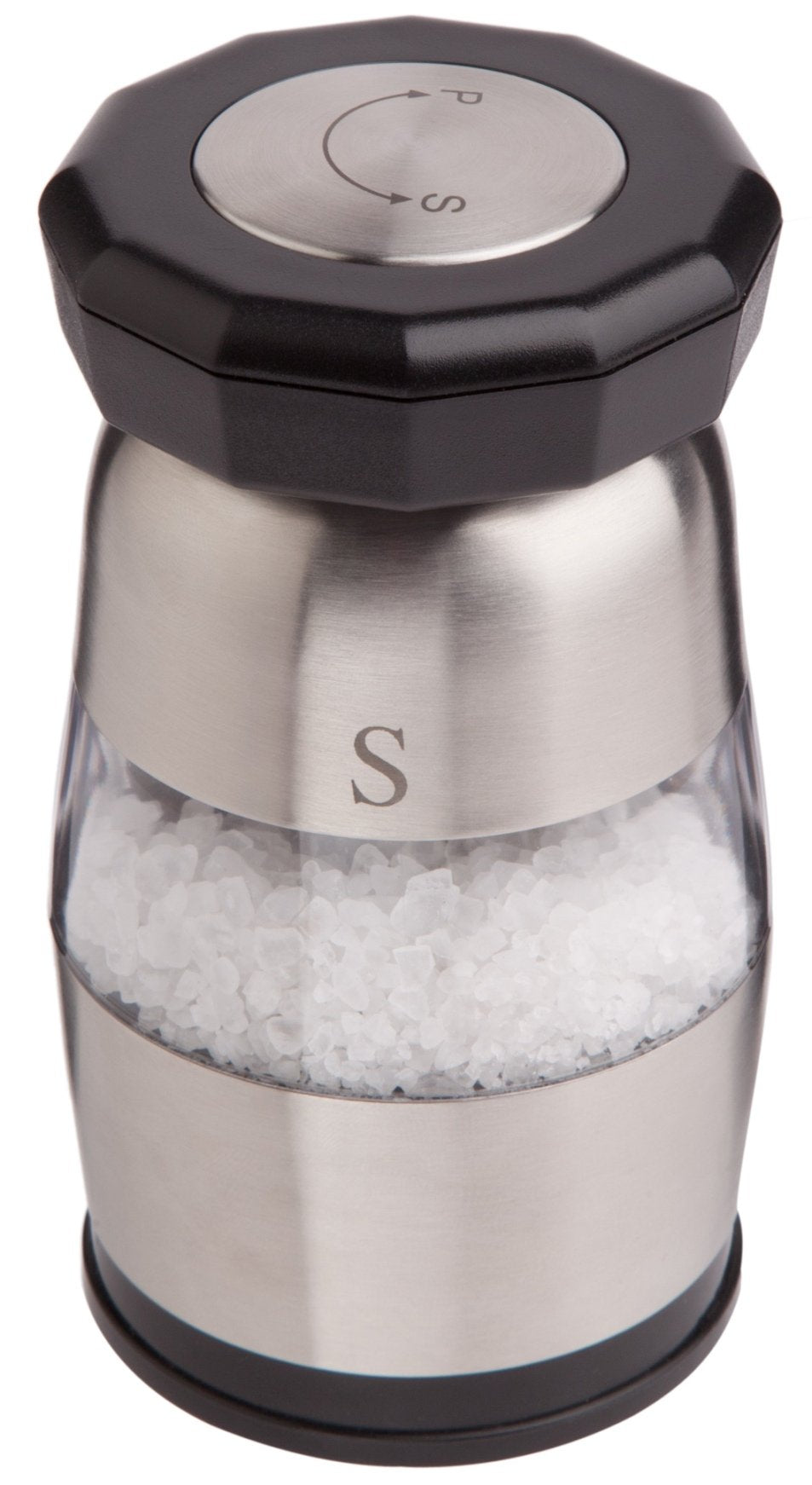 Ozeri Duo Ultra Salt and Pepper Mill and Grinder, Stainless Steel