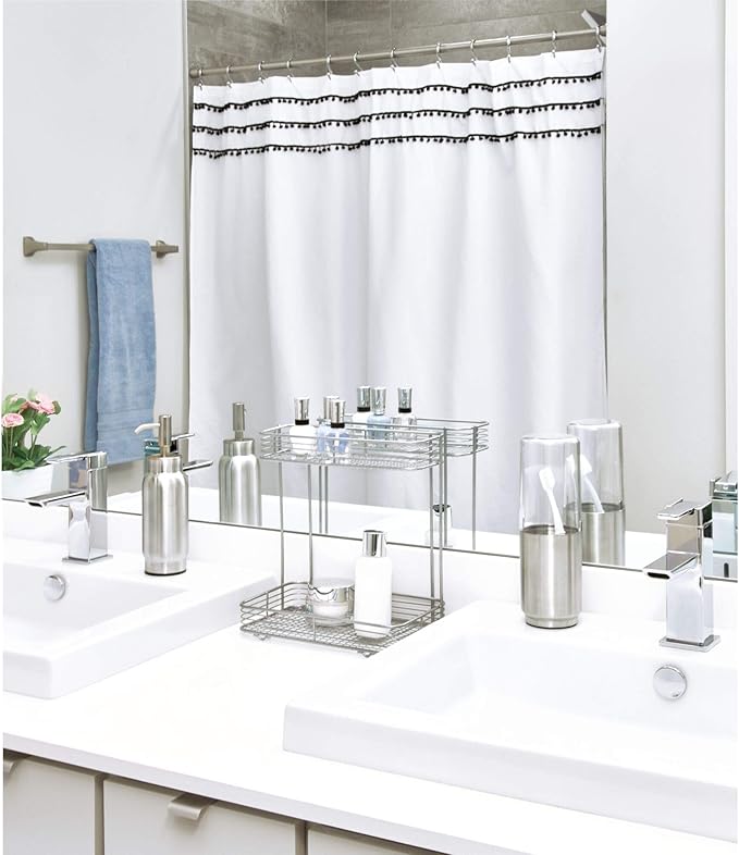 iDesign Austin Metal Covered Holder Stand, Holds Regular and Electric